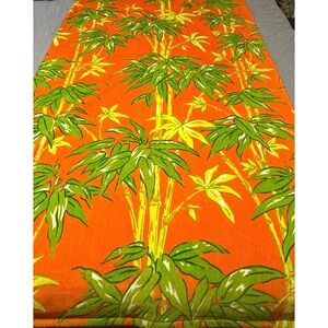 Martha Stewart Beach Towel 34x60 Tropical Bamboo Orange Green 2006 Pool Towel